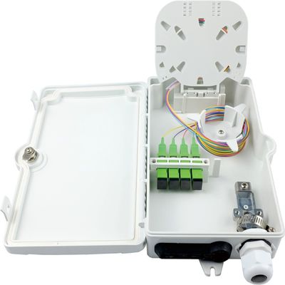 FTTH IP65 Außen 4 Kerne Glasfaser Endbox mit SC-Anschluss Wandmontage Grau