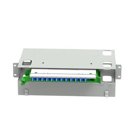 Innenanwendungen LC-Typ 24 Ports Glasfaserverteilpatchpanel für Rechenzentren
