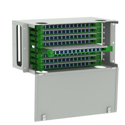 Weiße LC-Type 96-Ports-Optikfaser-Verteilpatchpanel für Glasfaserausrüstung