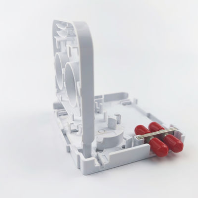 2 Kerne ST UPC Kunststofffaseroptische Gesichtsplatte Steckdosenplatte für FTTH-Weißintegration