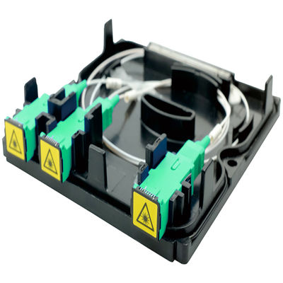 FTTH 2 Kerne SC APC Plastikfaseroptischer Splitter Gesichtsplatte Steckdosenplatte mit 3 Zeit