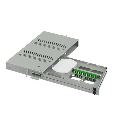 Suboptischer Verteilungsrahmen 24 Ports LC APC Swing Typ 19 Zoll Glasfaser Patch Panel