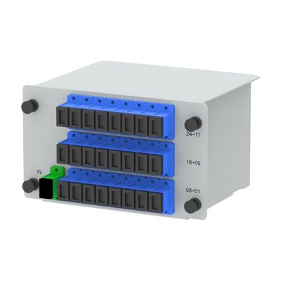 FTTX PLC Splitter-Insertion mit Glasfaser 1x2 1x4 1x8 1x16 1x32 1x64 mit SC/UPC 5