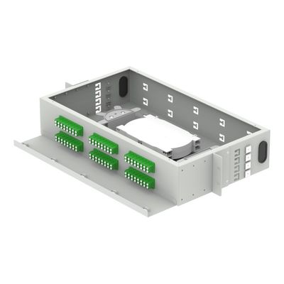 FTTH 96 Kernkapazität Patch Panel 19 Zoll optischer Verteilrahmen mit LC