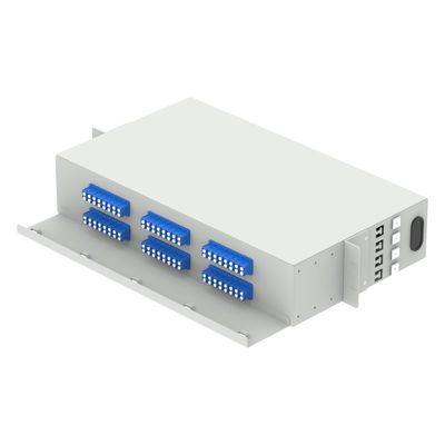 FTTH 96 Kernkapazität Patch Panel 19 Zoll optischer Verteilrahmen mit LC
