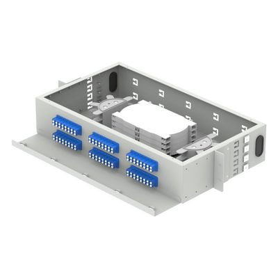 FTTH 96 Kernkapazität Patch Panel 19 Zoll optischer Verteilrahmen mit LC