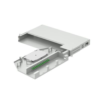 Suboptischer Verteilungsrahmen 12 Kerne 19 Zoll FC APC Typ Swing Patch Panel für Netzwerk FTTH