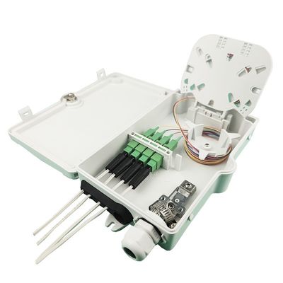 FTTH IP65 Außen 4 Kerne Glasfaser Endbox mit SC-Anschluss Wandmontage Grau