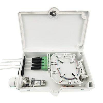 FTTH IP65 Außen 4 Kerne Glasfaser Endbox mit SC-Anschluss Wandmontage Grau