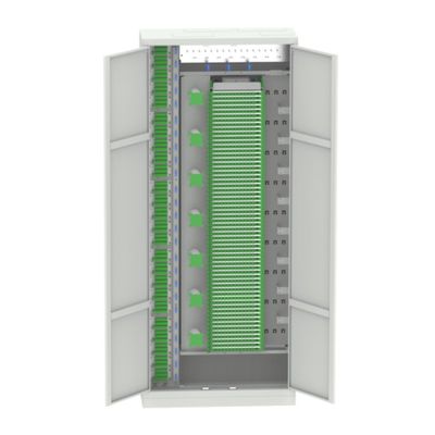 Grauer 19-Zoll-SC/FC-Rackverteilungsrahmen für Innenräume mit Glasfaser