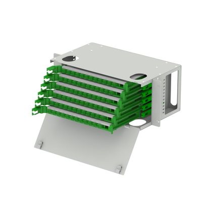 12-144 Kerne Kapazität 19-Zoll-Patch-Panel aus kaltgewalztem Stahl für Glasfaserausrüstung