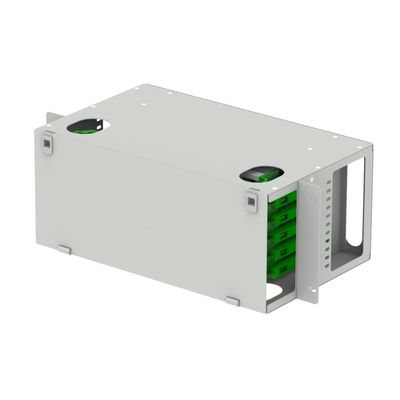 12-144 Kerne Kapazität 19-Zoll-Patch-Panel aus kaltgewalztem Stahl für Glasfaserausrüstung