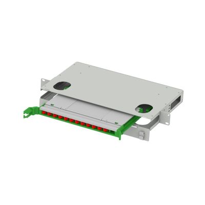 12-144 Kerne Kapazität 19-Zoll-Patch-Panel aus kaltgewalztem Stahl für Glasfaserausrüstung