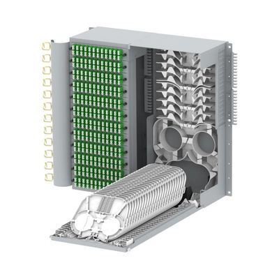 576 Kerne Hochdichte Flip Down 19 Zoll Glasfaser Patch Panel für drahtgebundenes LAN-Netzwerk