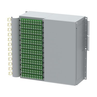 576 Kerne Hochdichte Flip Down 19 Zoll Glasfaser Patch Panel für drahtgebundenes LAN-Netzwerk