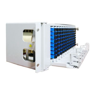 5 Zeit Grau 96Kernen 19 Zoll Flip-down Glasfaser Patchpanel für optische Geräte