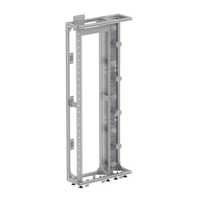 FTTH 19 Zoll Silber/Grau offenes Regal Aluminiumprofil Glasfaserverteilungsrahmen ODF