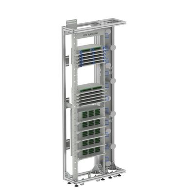 FTTH 19 Zoll Silber/Grau offenes Regal Aluminiumprofil Glasfaserverteilungsrahmen ODF