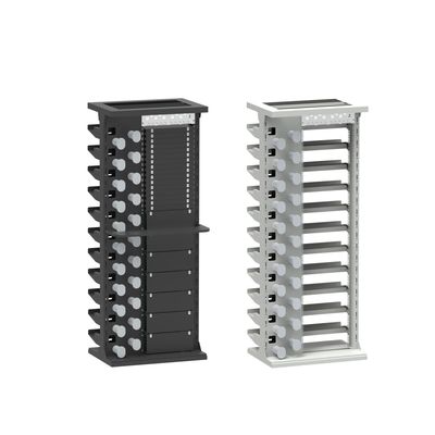 Dauerhafte Silberveredelung 47U ODF-Rack-Schrank für Indoor-Netzwerk FTTH FTTX-Tray geladen