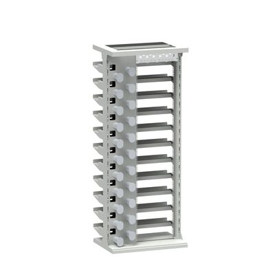 Dauerhafte Silberveredelung 47U ODF-Rack-Schrank für Indoor-Netzwerk FTTH FTTX-Tray geladen