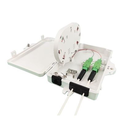 Netzwerkvertriebsanschluss Außen FTTH IP65 Glasfaserabschlussbox 2 Kerne PC ABS