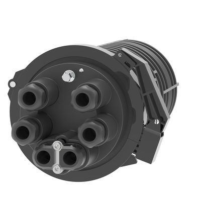 Schwarze 192-Kerne Glasfaser Splice Schließung Kabel Joint Gehäuse für Netzwerk FTTH-Projekte