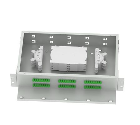 FC APC Optical Distribution Frame 48 Ports 19 Zoll Patch Panel Ideal für FTTX und Netzwerk
