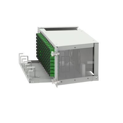 Datenzentrum 96 Kerne SC APC Typ 19 Zoll Glasfaser Patchpanel mit 5 und Swing Design