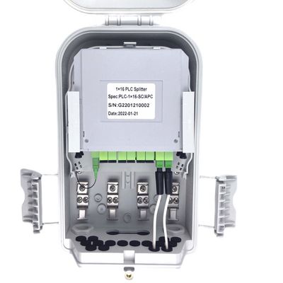 16 Port FTTH Glasfaser-Terminalbox IP65 Wandstange Montage Außenkästen für FTTx