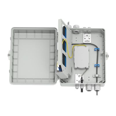 Graue 4 Port Glasfaserverteilfach IP65 Wasserdicht für den Außenbereich im Netzwerkmodell