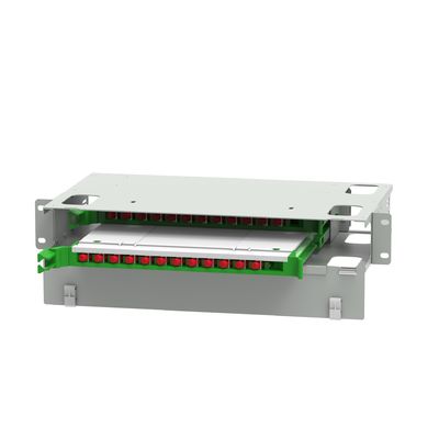 24 Port FC Typ Glasfaserverteilung Patchpanel Glasfaserausrüstung mit 5 Zeit