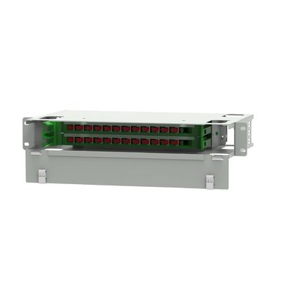 24 Port FC Typ Glasfaserverteilung Patchpanel Glasfaserausrüstung mit 5 Zeit