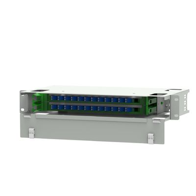 Innenanwendungen LC-Typ 24 Ports Glasfaserverteilpatchpanel für Rechenzentren