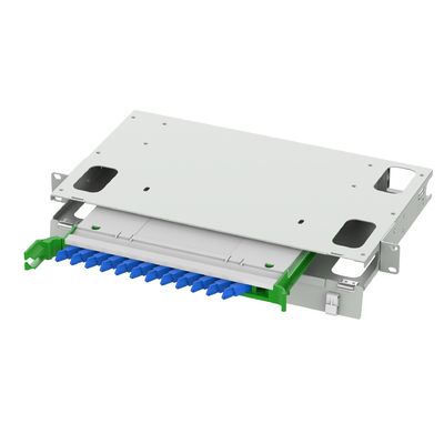 12 Port E2K-Typ Glasfaser-Patch-Panel mit 5 und weißer Farbe