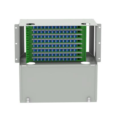 Weiße LC-Type 96-Ports-Optikfaser-Verteilpatchpanel für Glasfaserausrüstung