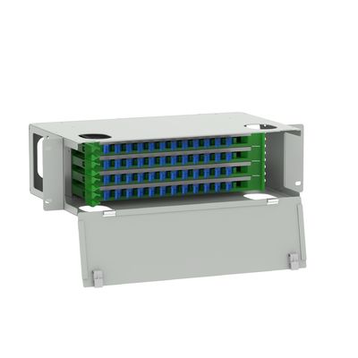 E2K Typ 48-Ports Glasfaserverteilpatchpanel in Weiß für FTTX-Anwendungen