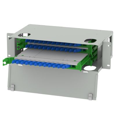 E2K Typ 48-Ports Glasfaserverteilpatchpanel in Weiß für FTTX-Anwendungen