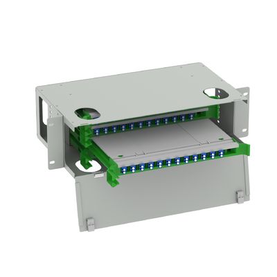 Suboptischer Verteilerrahmen LC Typ 48 Ports Glasfaserpatchpanel für Rechenzentrum