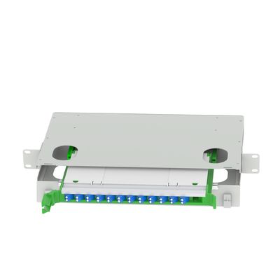 Erschwingliche GRAY LC Typ 12 Ports Glasfaserverteilung Patchpanel für Rechenzentrum
