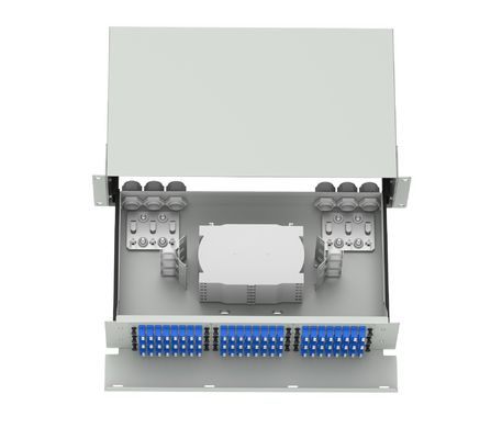 Kapazität Glasfaserausrüstung Suboptischer Verteilerrahmen mit 144 Ports in schwarz