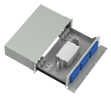 Kapazität Glasfaserausrüstung Suboptischer Verteilerrahmen mit 144 Ports in schwarz