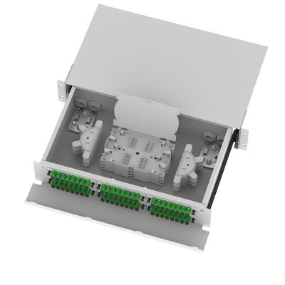 Schwarze 48-Port-SC-Type 2U-Faserdistributions-Patchpanel für Rechenzentrumsanwendungen