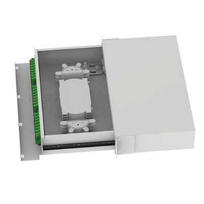 Schwarze 48-Port-SC-Type 2U-Faserdistributions-Patchpanel für Rechenzentrumsanwendungen