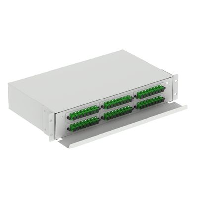 Schwarze 48-Port-SC-Type 2U-Faserdistributions-Patchpanel für Rechenzentrumsanwendungen