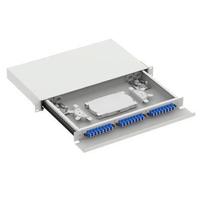 5 LC-Typ 1U 48-Hafen-Optikfaserverteilpatchpanel für FTTX-LC-Anschlusstyp