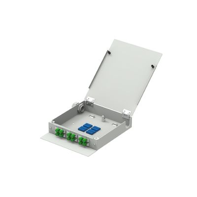 Kaltgewalzte Stahl 12 Kerne FC APC Typ Glasfaser FTTH-Terminalbox für Netzwerk-ODN