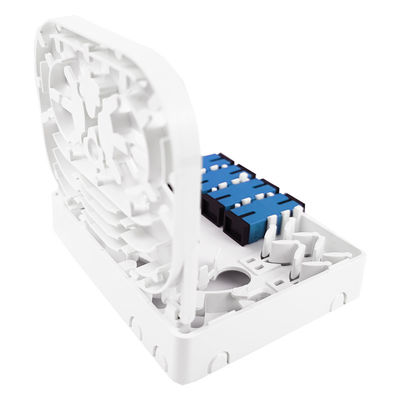 FTTH-Netzwerk Innenraum 4 Kerne SC UPC Kunststofffaseroptische Gesichtsplatte Steckdosenplatte in Grau