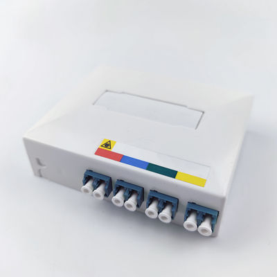 -Gemachte Grau/Weiß 4 Kerne LC UPC Plastikfaseroptische Gesichtsplatte Steckdosen-Panel für Innenräume