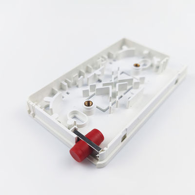 2 Kerne UPC-Plastik-Faseroptik-Gesichtsplatten-Sockelplatte für FTTH-Netzwerke in Weiß/Grau