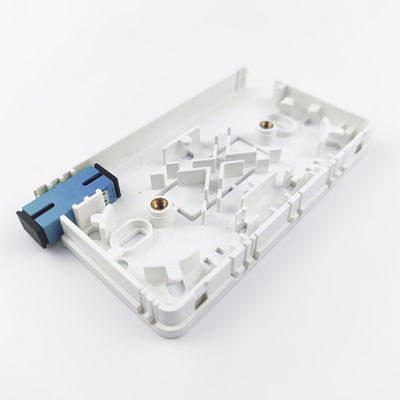 SC UPC Plastikfaseroptische Fassettplatte-Steckplatte für 2-Kern-Innen-FTTH-Netzwerkkabel